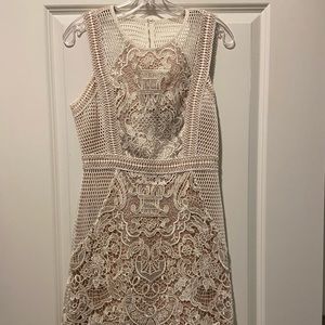 White Cream & Lace Dress